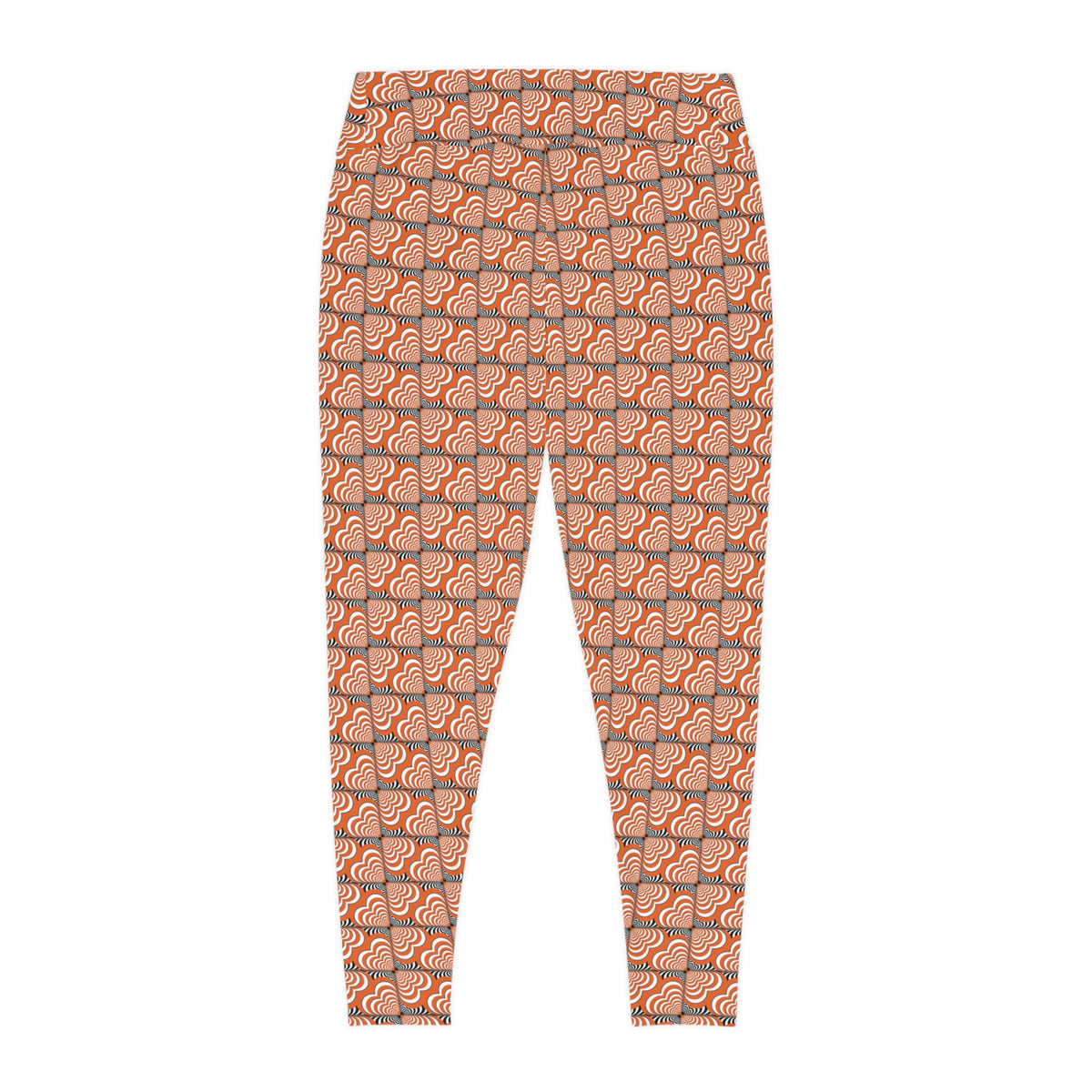 Plus Size Zebra Love™ Leggings — Orange & Black-Fall/Halloween