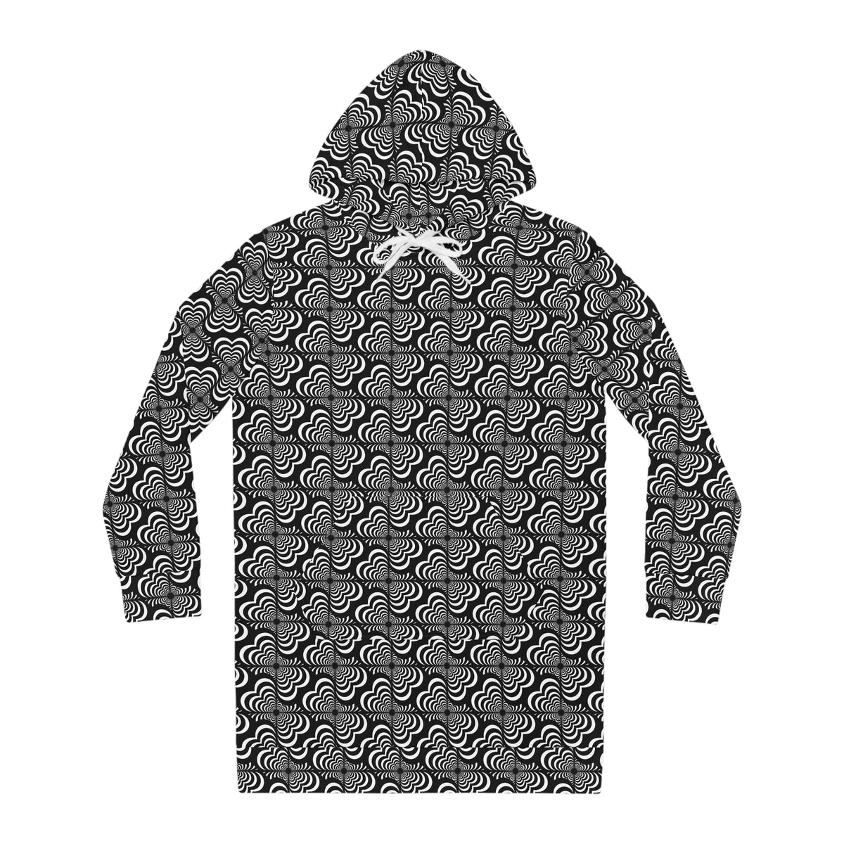 Zebra Love™ Hoodie Dress — Black and White, Original design!