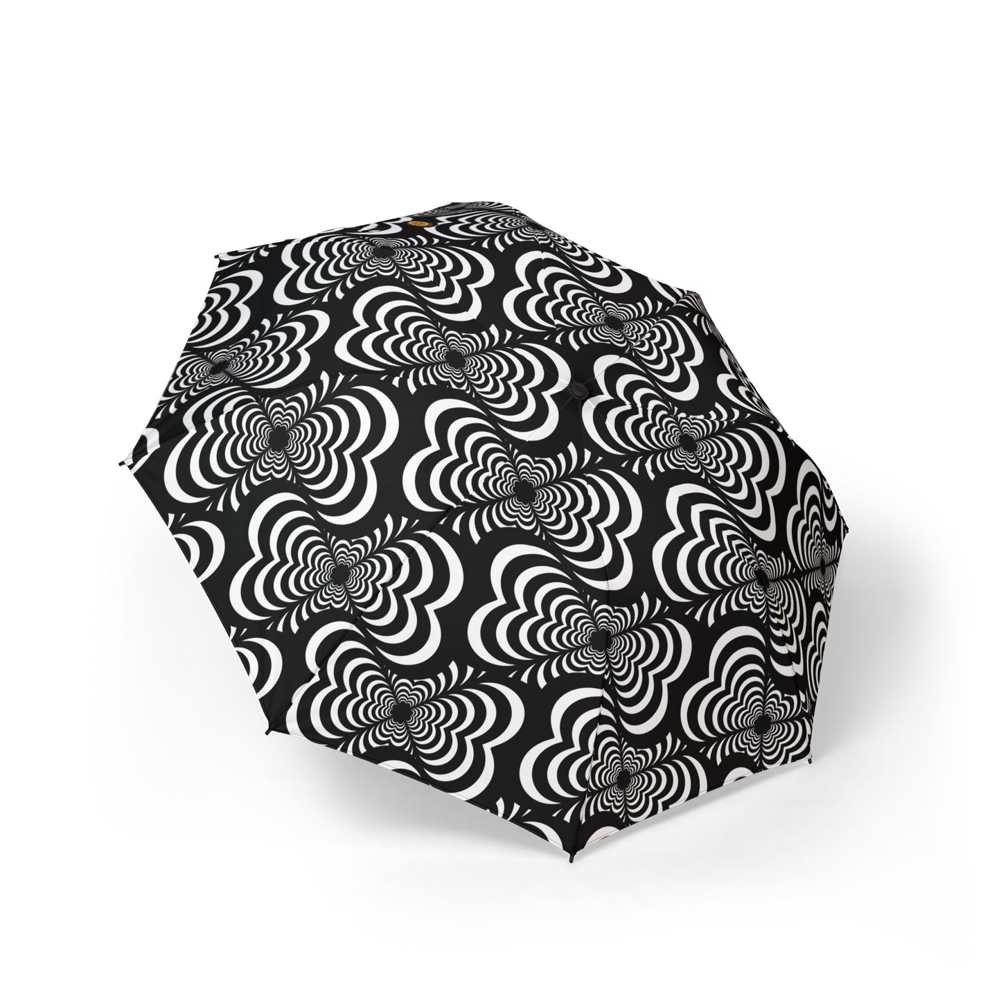 Zebra Love (TM) Black and White Compact Semi-Automatic Travel Umbrella