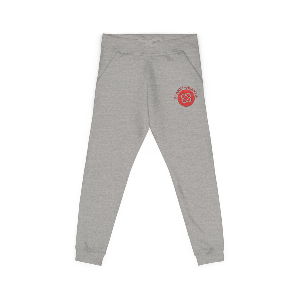 Embroidered Planet Heart Logo Lounge Sweatpants — Cozy Fleece Joggers
