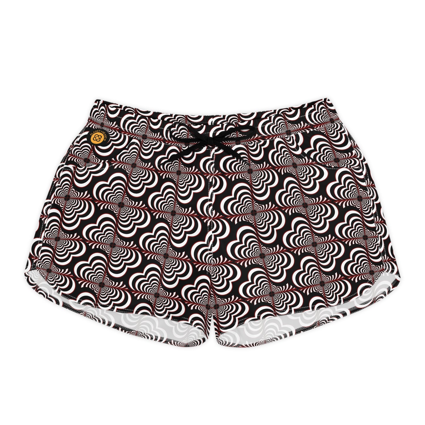 Zebra Love (TM) Women's Shorts — White, Black, Touch of Red