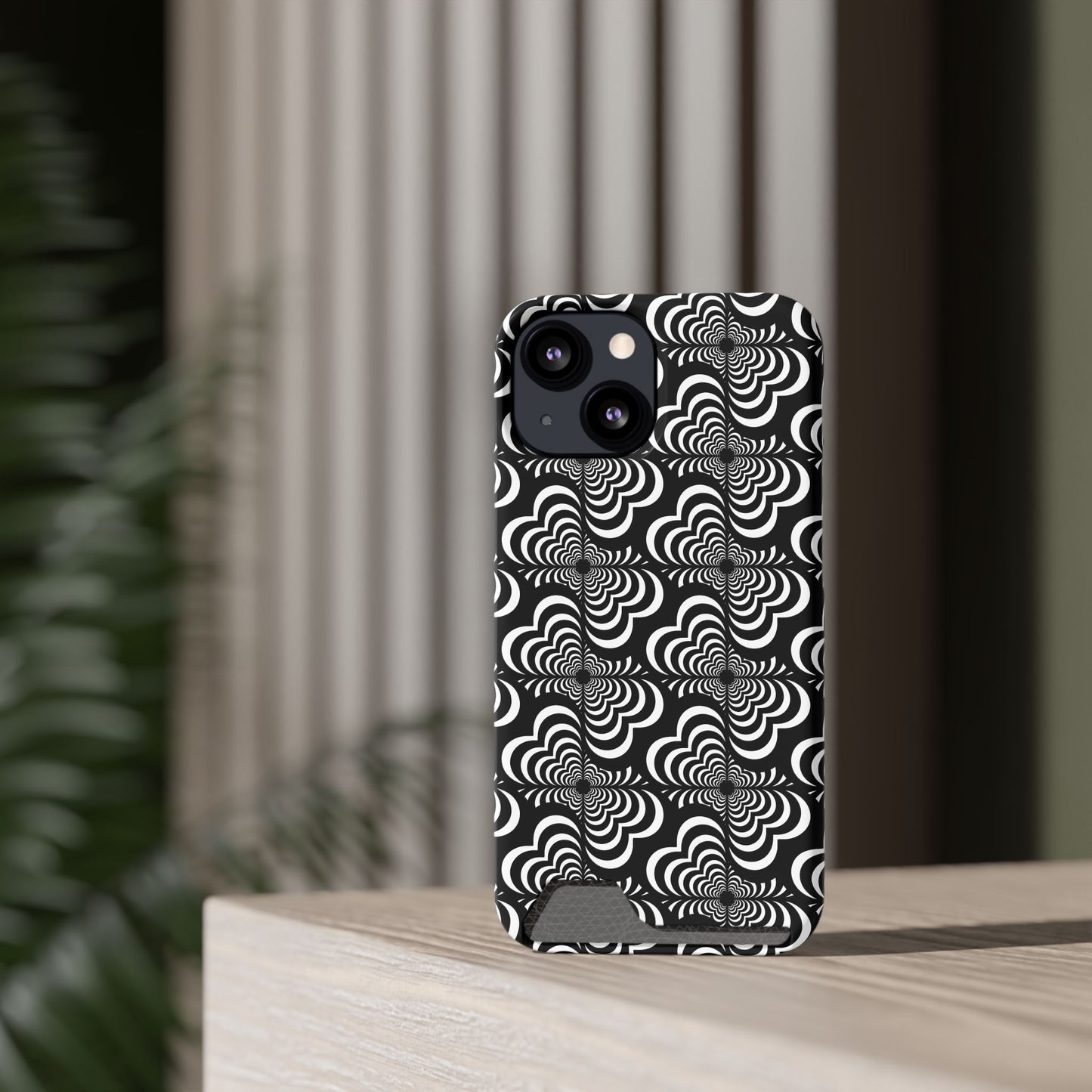 Zebra Love (TM) Black & White Phone Card Case — Slim Wallet Phone Case