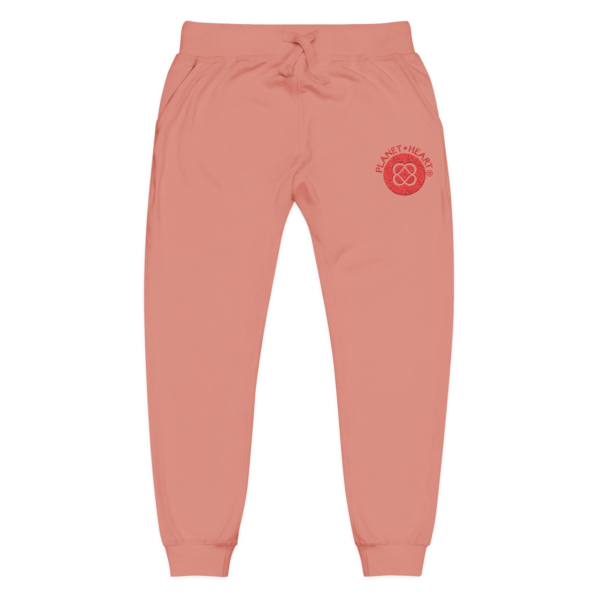 Embroidered Planet Heart Logo Lounge Sweatpants — Cozy Fleece Joggers