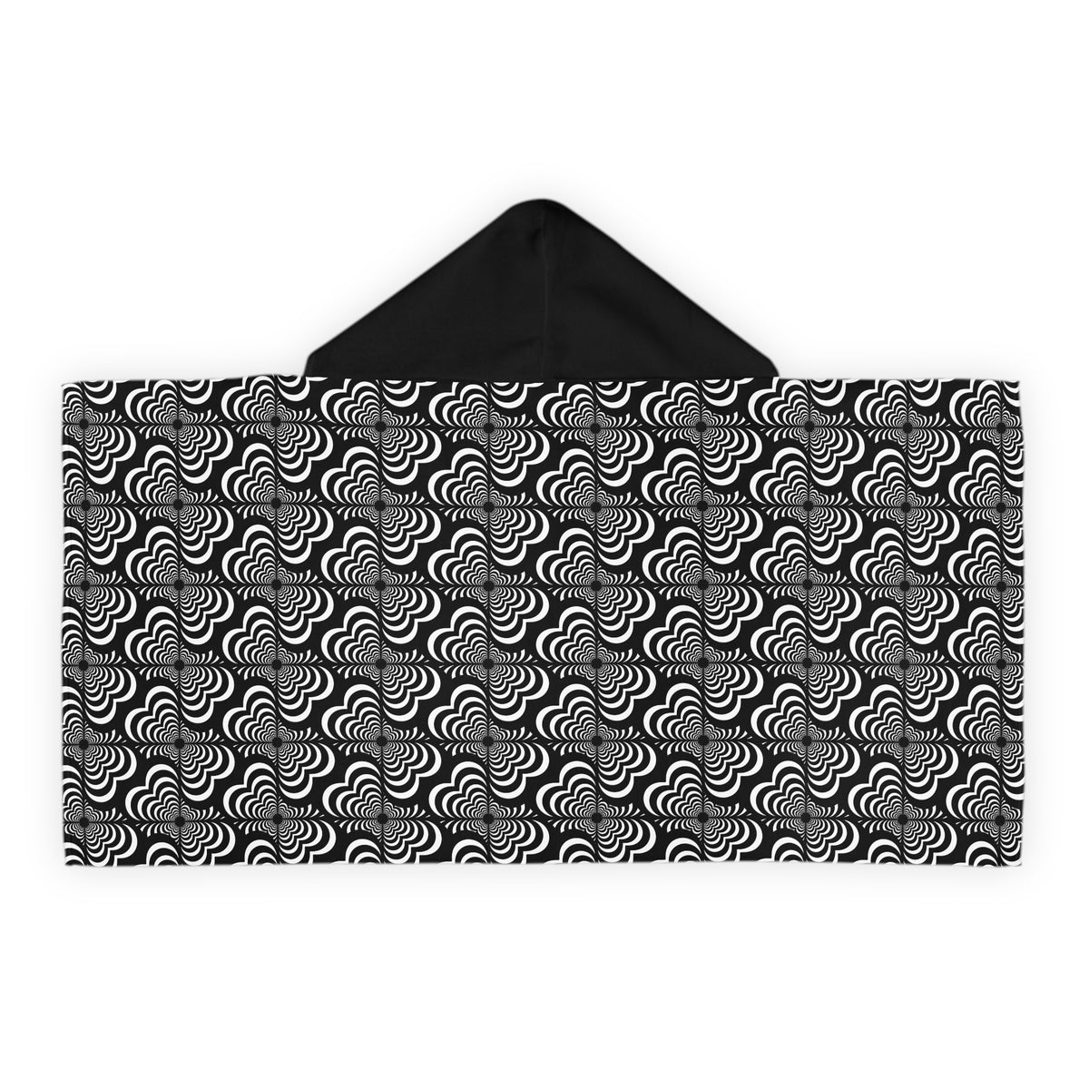 Zebra Love™ Youth Hooded Towel — Black & White