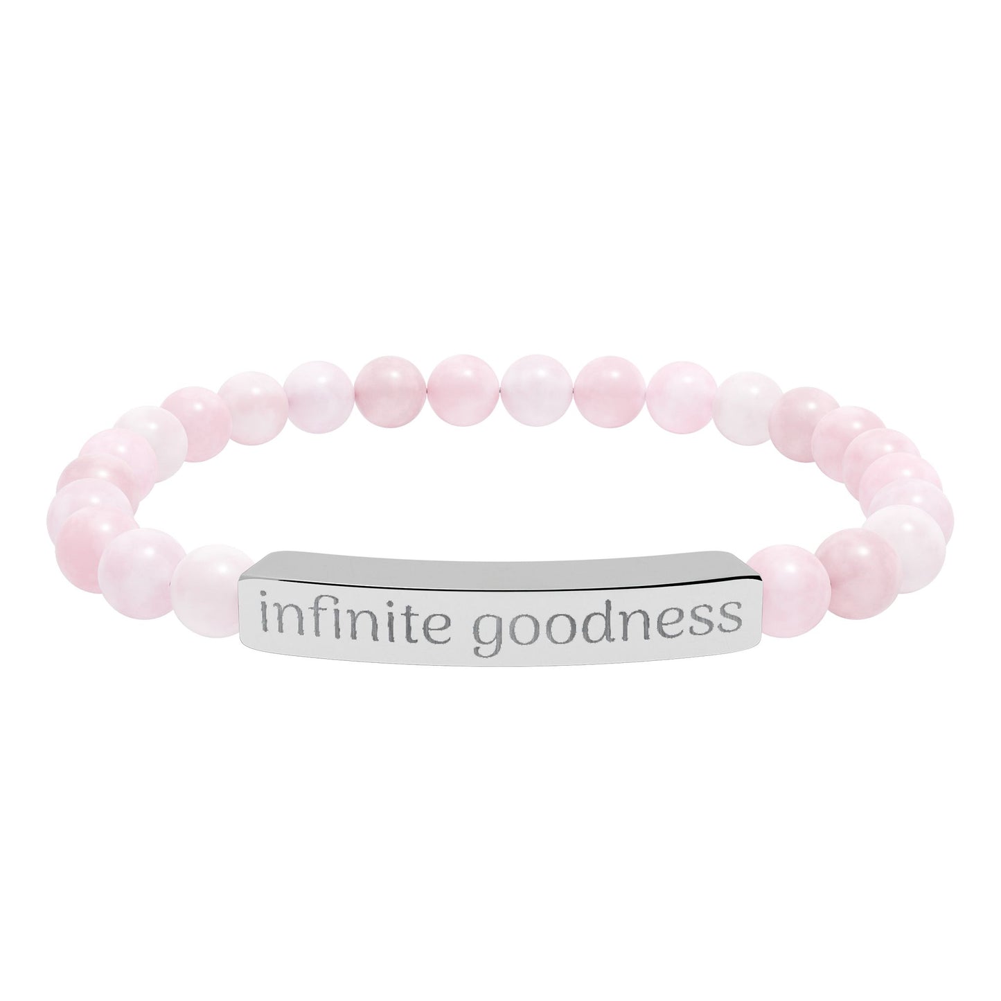 Infinite Goodness (TM) Copy of Natural Stone Stretch Bar Bracelet (Engraving)