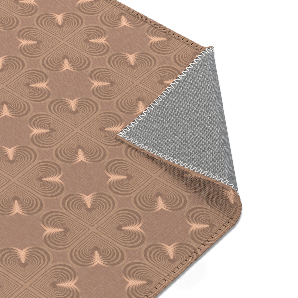 F2 Bullseye Area Rug — Warm Taupe Patterned Accent Rug for Living Room & Entryway
