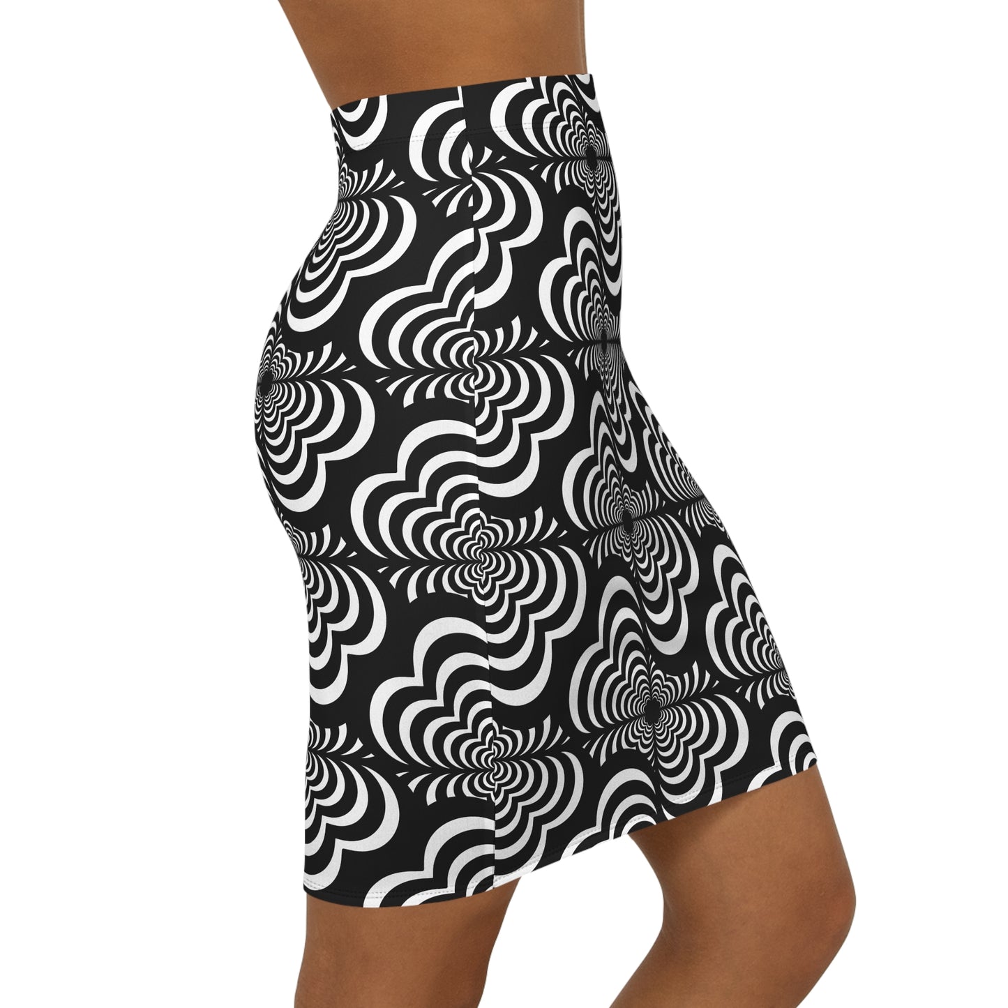 Zebra Love (TM) Pencil Skirt -Black and White