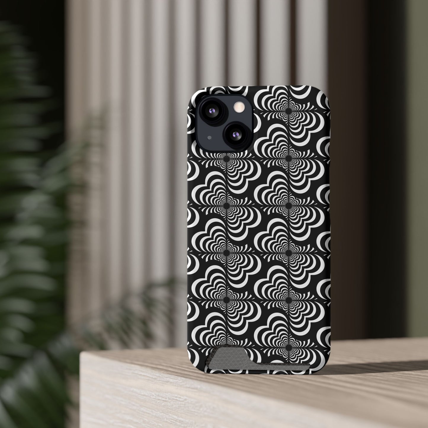 Zebra Love (TM) Black & White Phone Card Case — Slim Wallet Phone Case