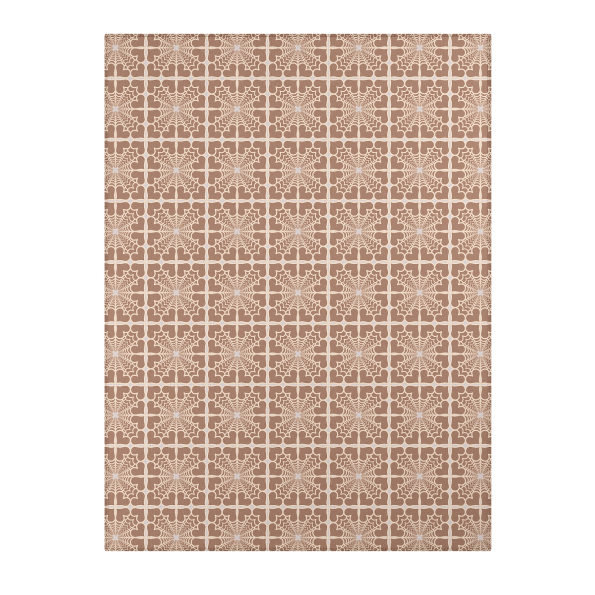 Pyramidal HeartPetals Tile Area Rug – Beige/Neutral Boho Accent Rug