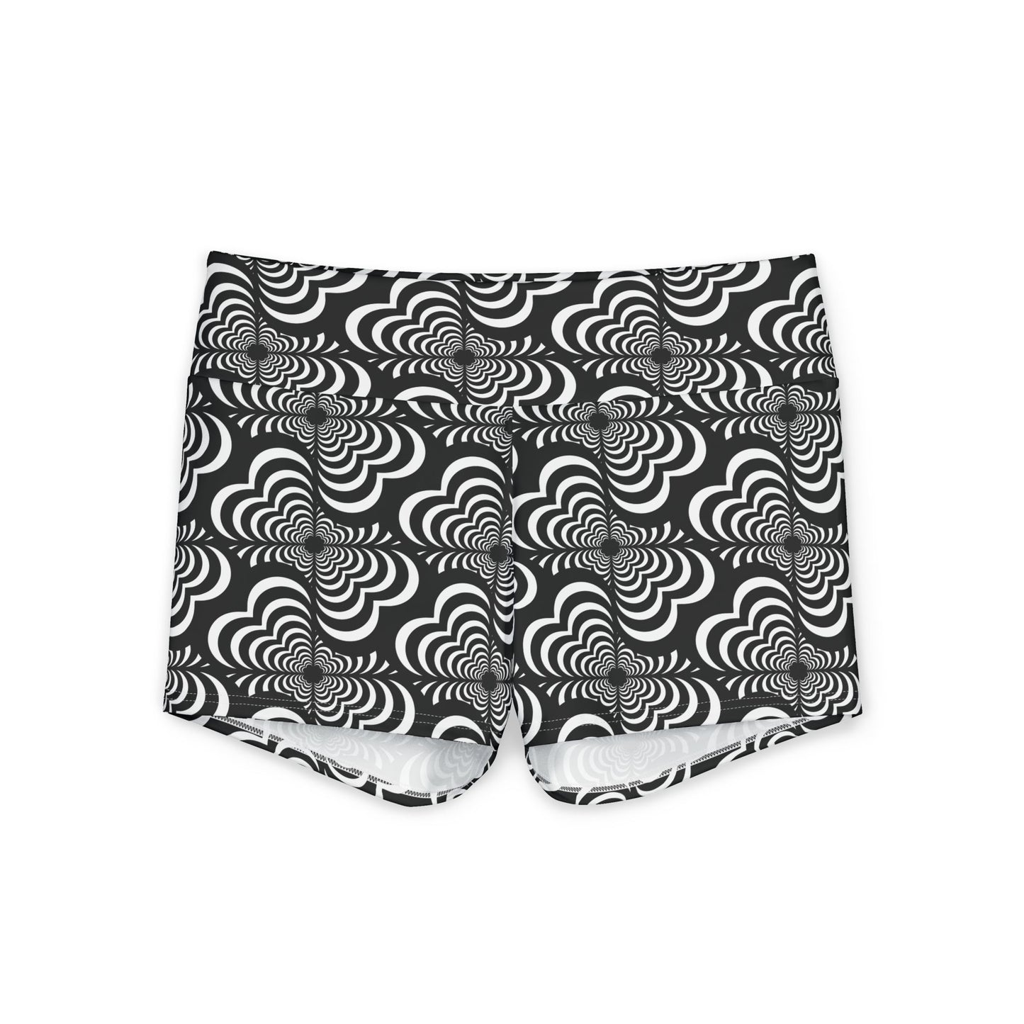 Zebra Love (TM) Yoga Shorts — Women's High-Waist Activewear