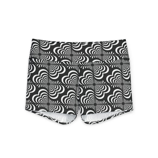 Zebra Love (TM) Yoga Shorts — Women's High-Waist Activewear