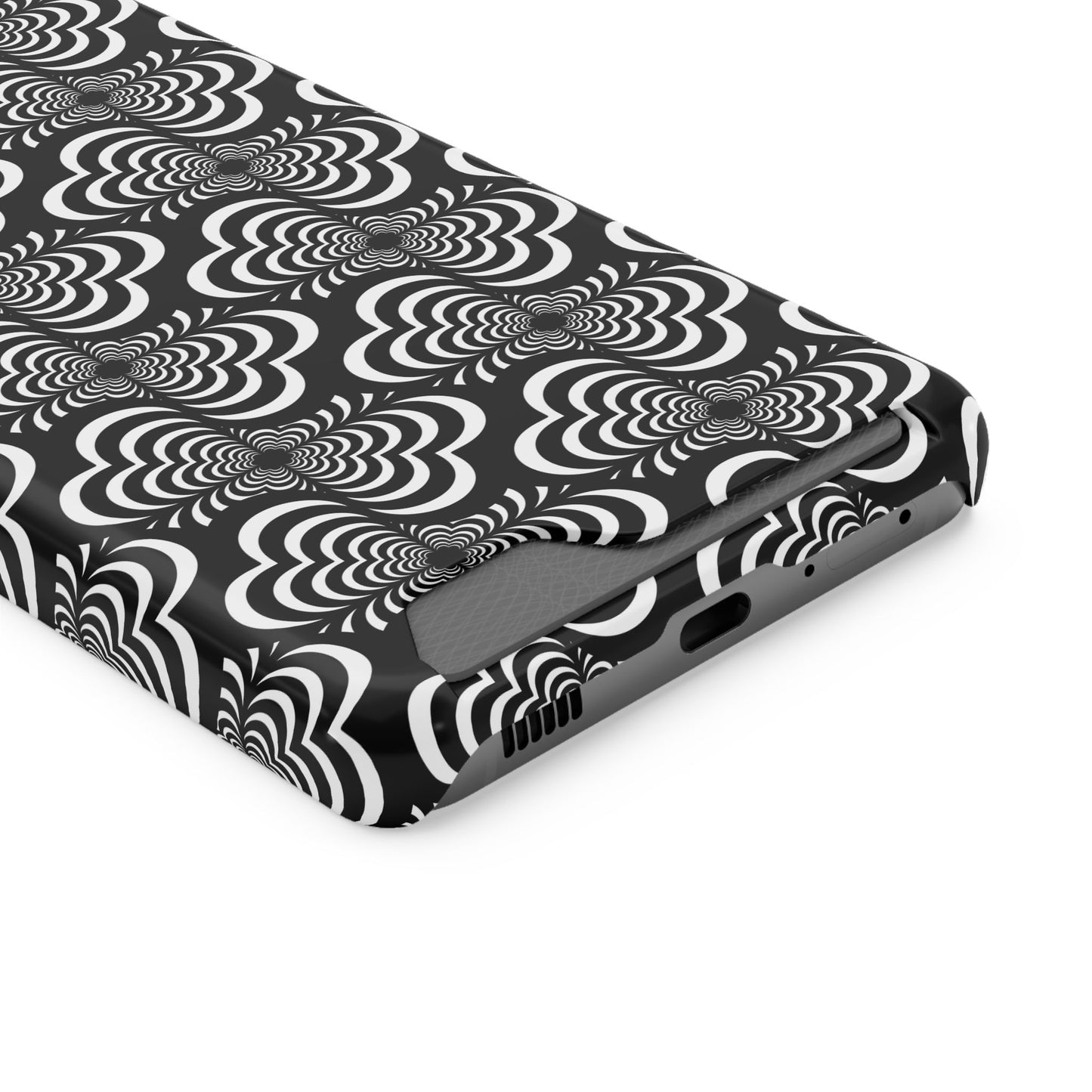 Zebra Love (TM) Black & White Phone Card Case — Slim Wallet Phone Case