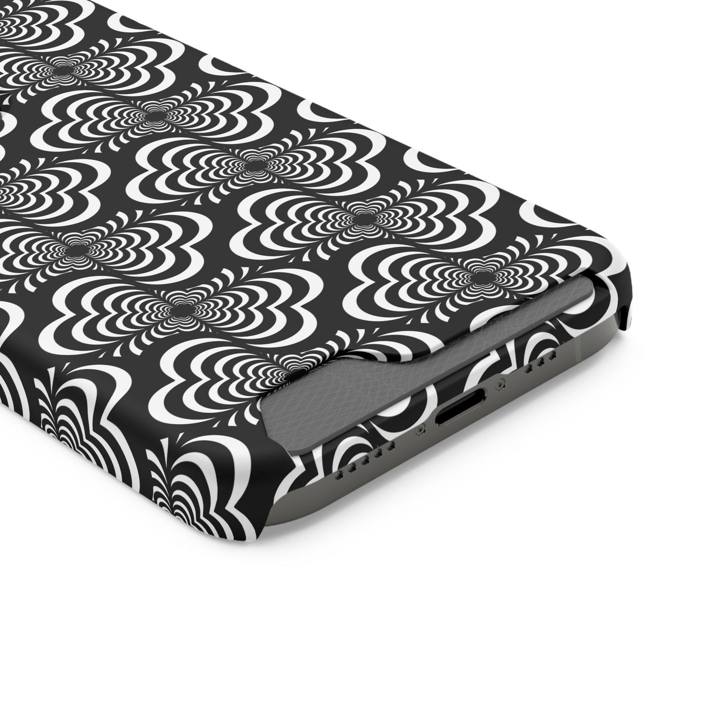 Zebra Love (TM) Black & White Phone Card Case — Slim Wallet Phone Case