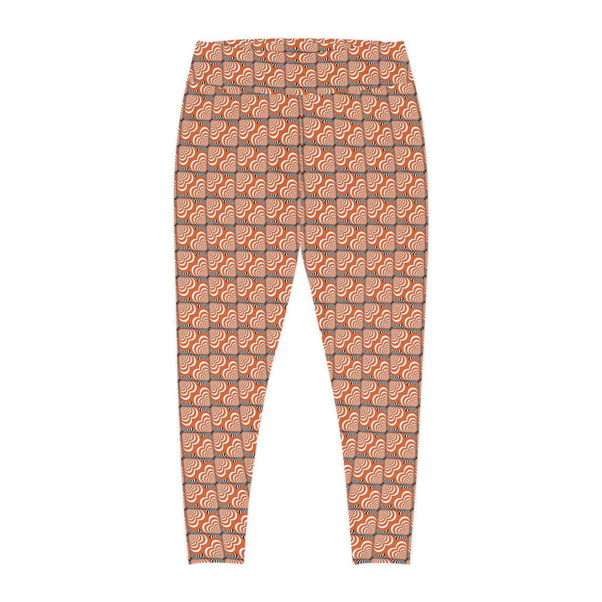 Plus Size Zebra Love™ Leggings — Orange & Black-Fall/Halloween