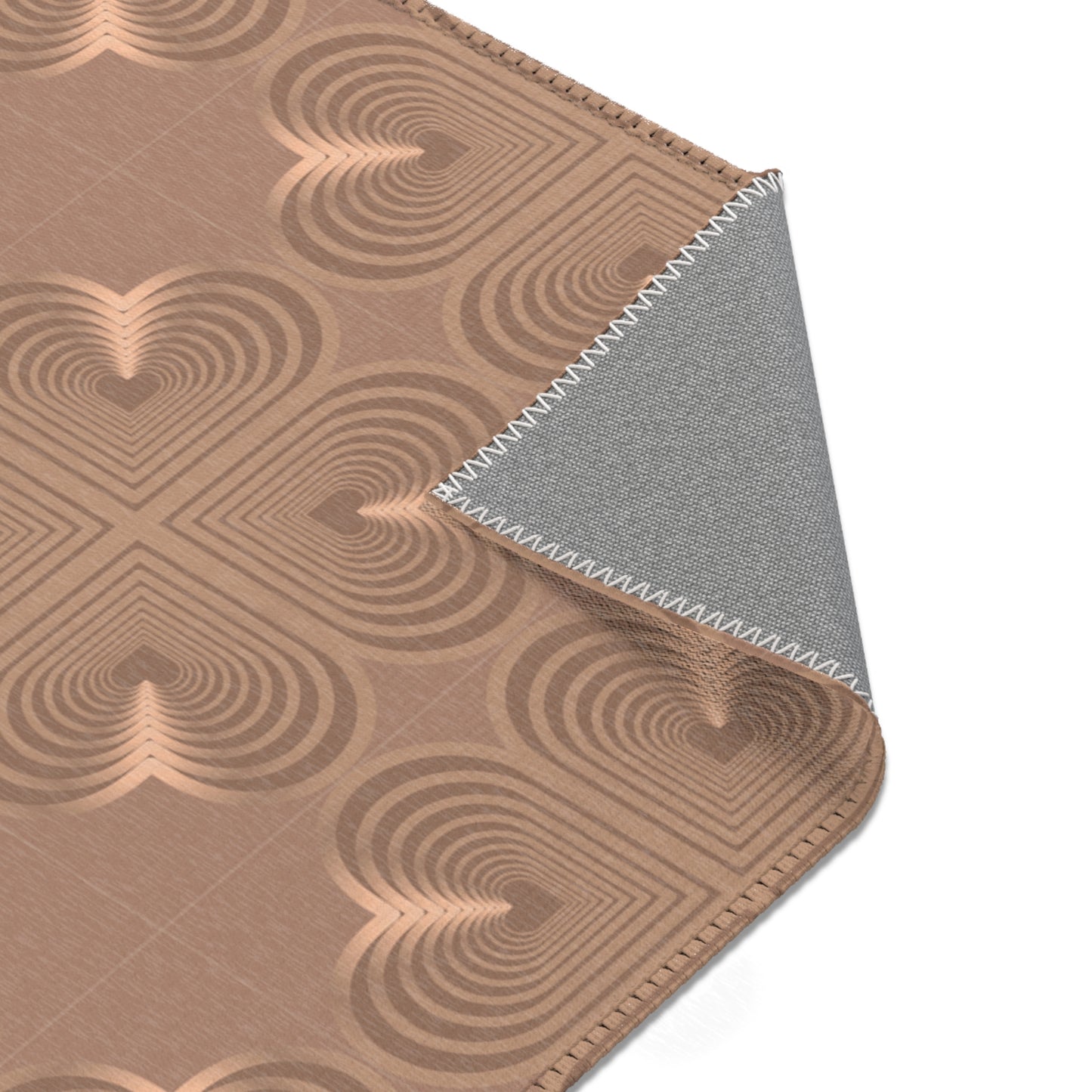 F2 Bullseye Area Rug — Warm Taupe Patterned Accent Rug for Living Room & Entryway