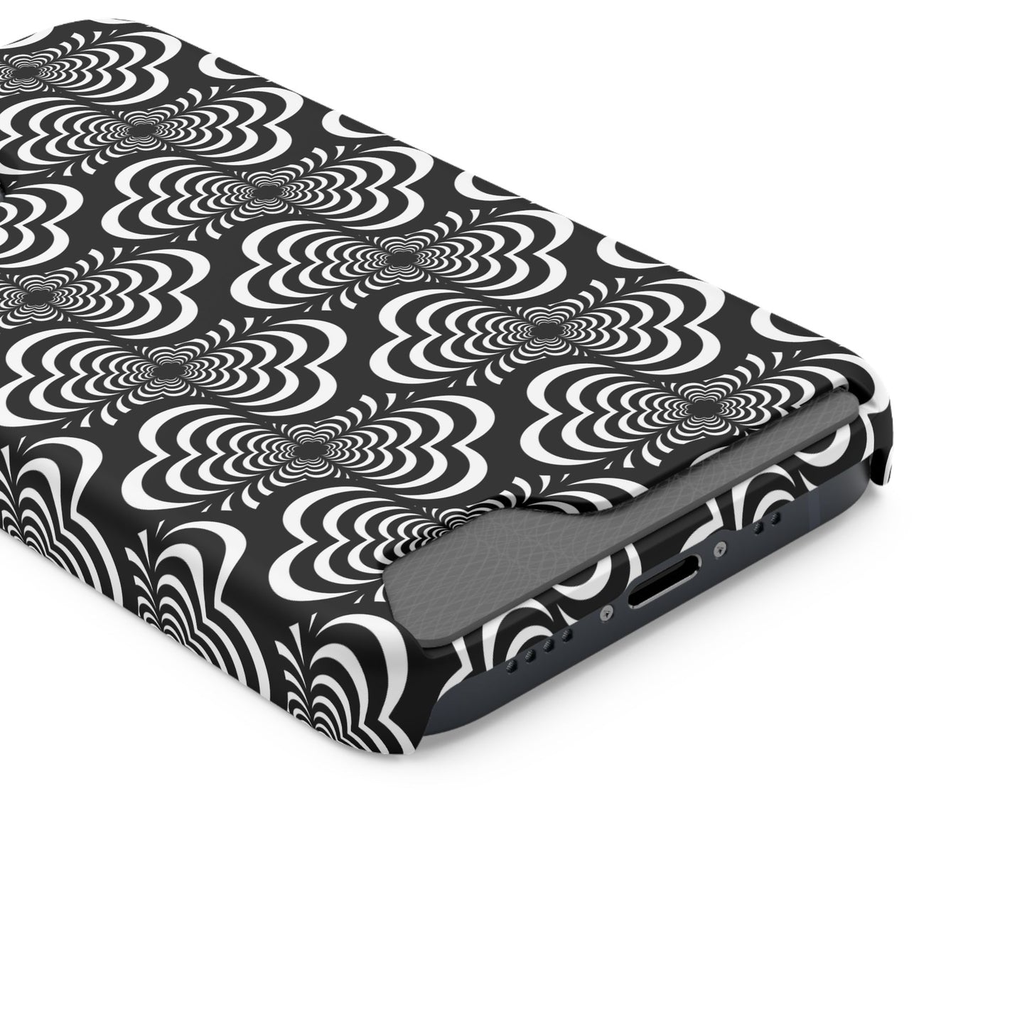 Zebra Love (TM) Black & White Phone Card Case — Slim Wallet Phone Case