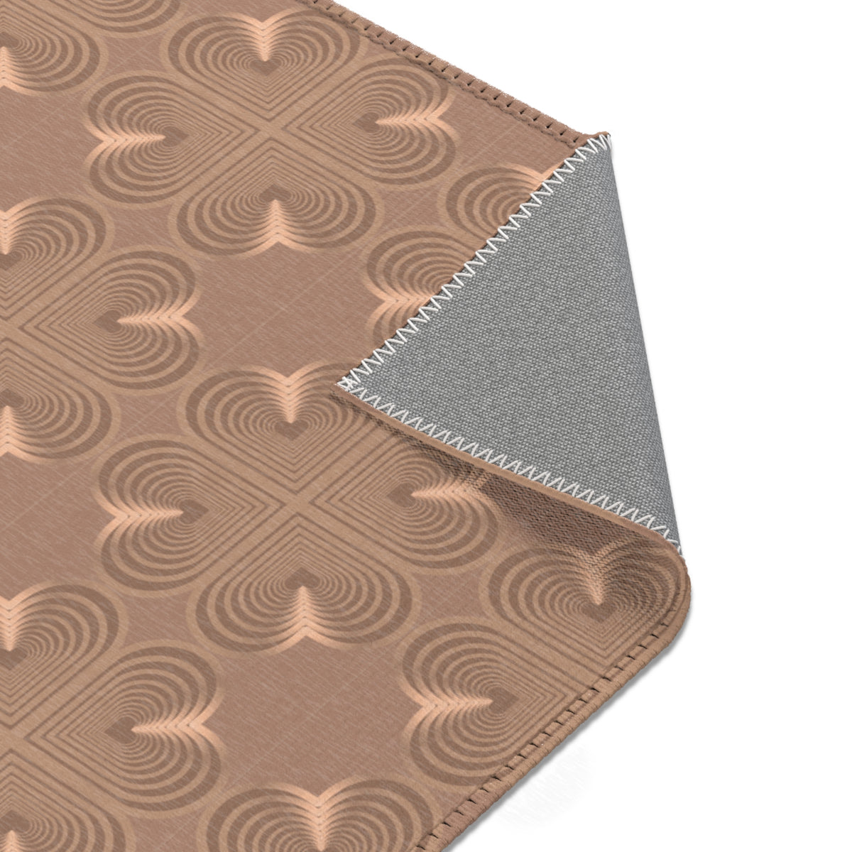 F2 Bullseye Area Rug — Warm Taupe Patterned Accent Rug for Living Room & Entryway