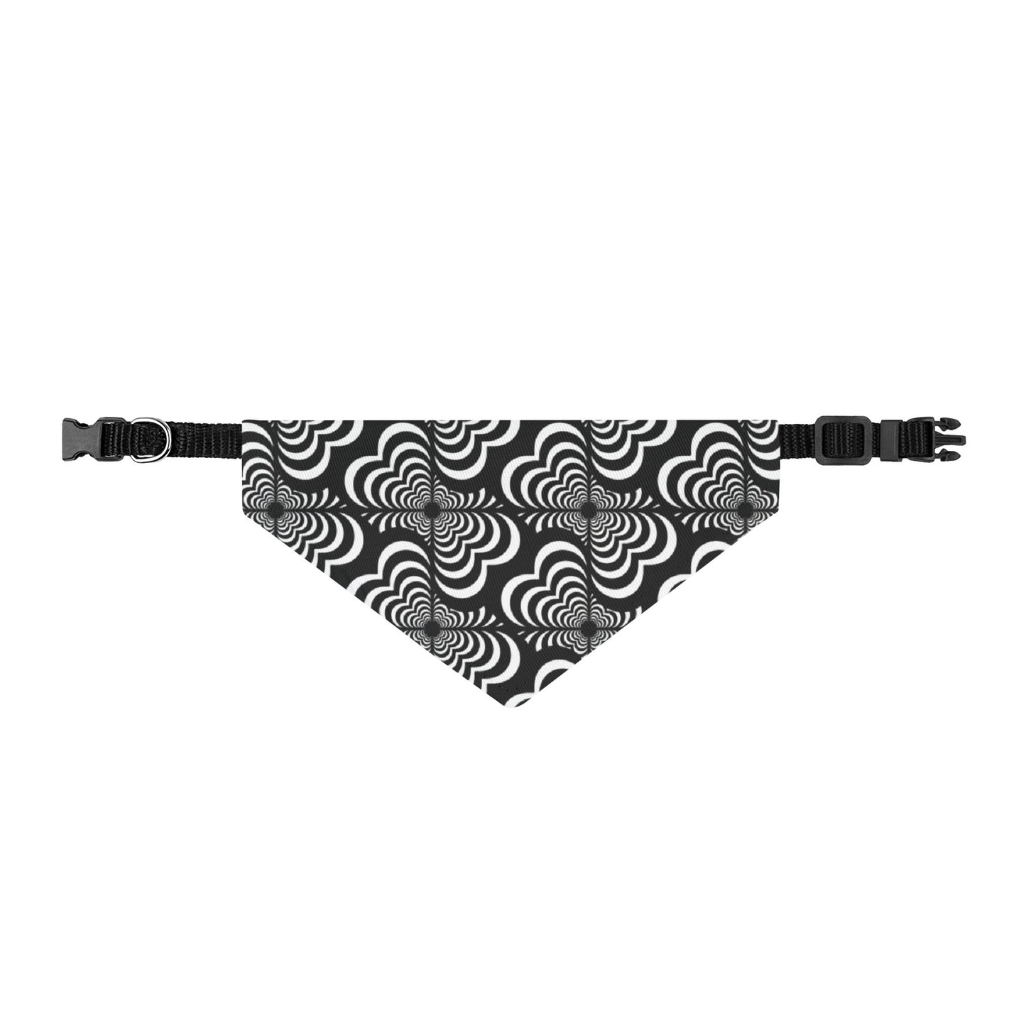Clip-On Pet Bandana – Black & White Zebra Love (TM)