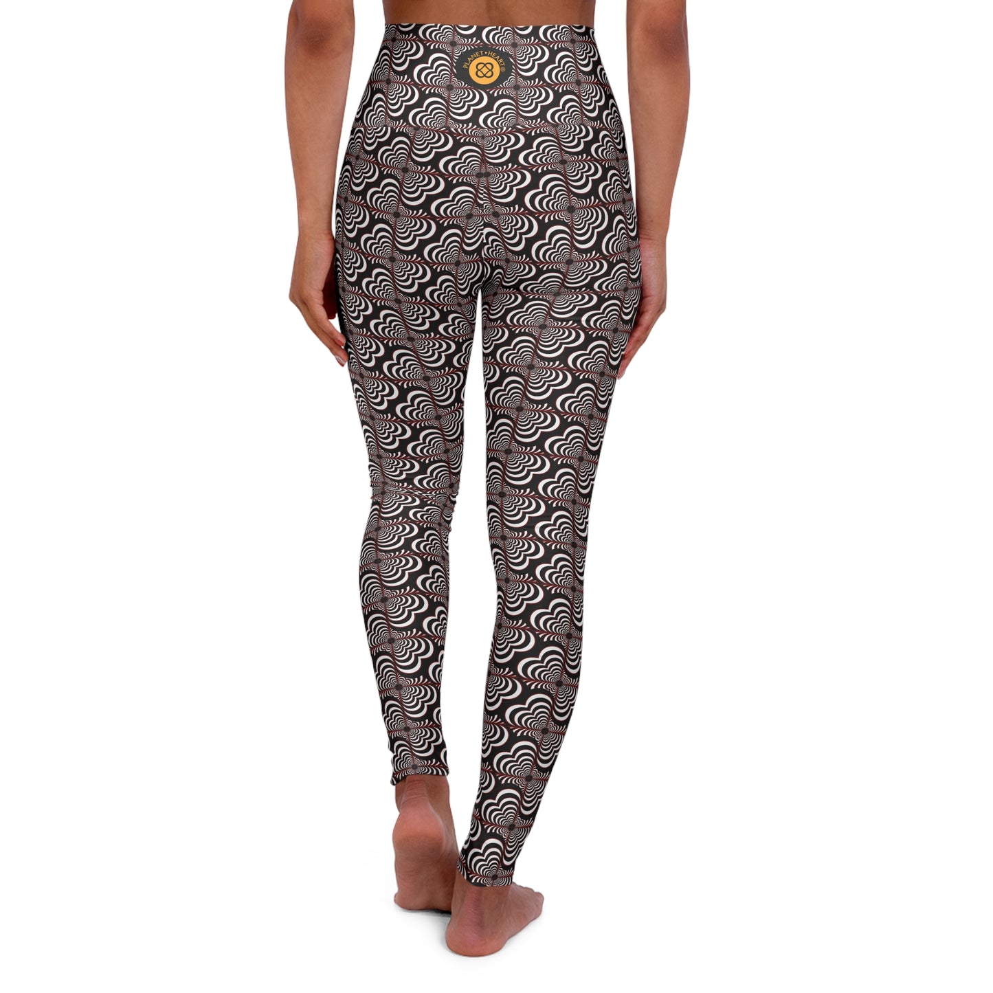 High-Waist Zebra Love (TM) Yoga Leggings —Black, white & touch of Red!