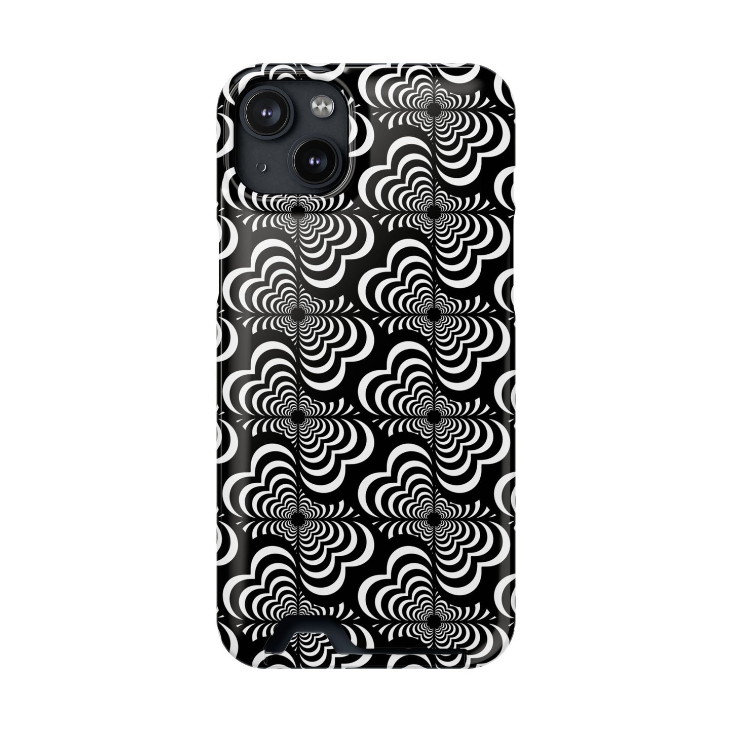 Zebra Love (TM) Black & White Phone Card Case — Slim Wallet Phone Case
