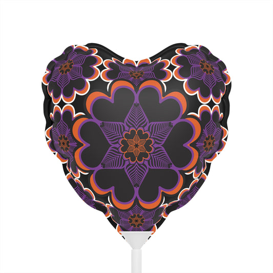 6" Heart Balloon — Heart Mandala Halloween Party Decor