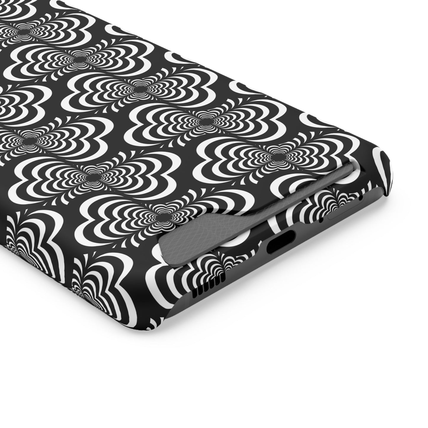 Zebra Love (TM) Black & White Phone Card Case — Slim Wallet Phone Case