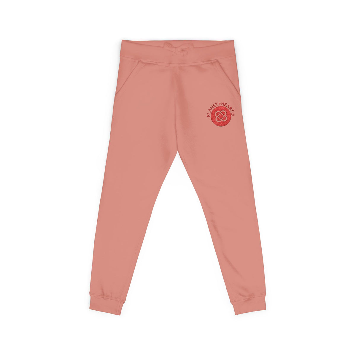 Embroidered Planet Heart Logo Lounge Sweatpants — Cozy Fleece Joggers