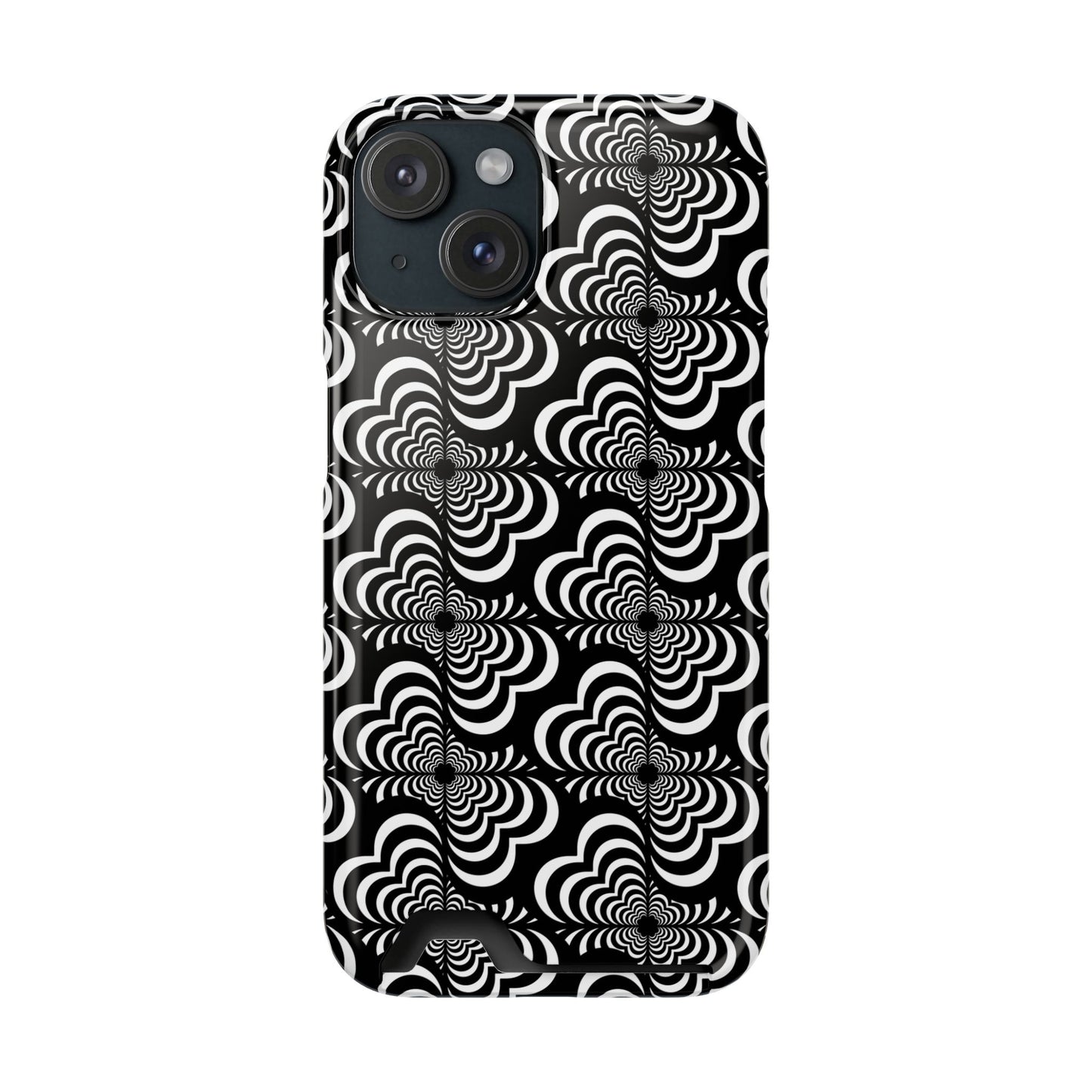 Zebra Love (TM) Black & White Phone Card Case — Slim Wallet Phone Case