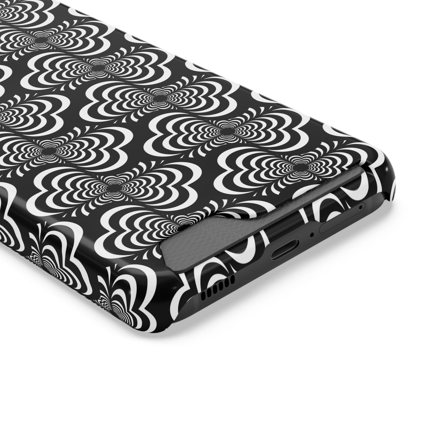 Zebra Love (TM) Black & White Phone Card Case — Slim Wallet Phone Case