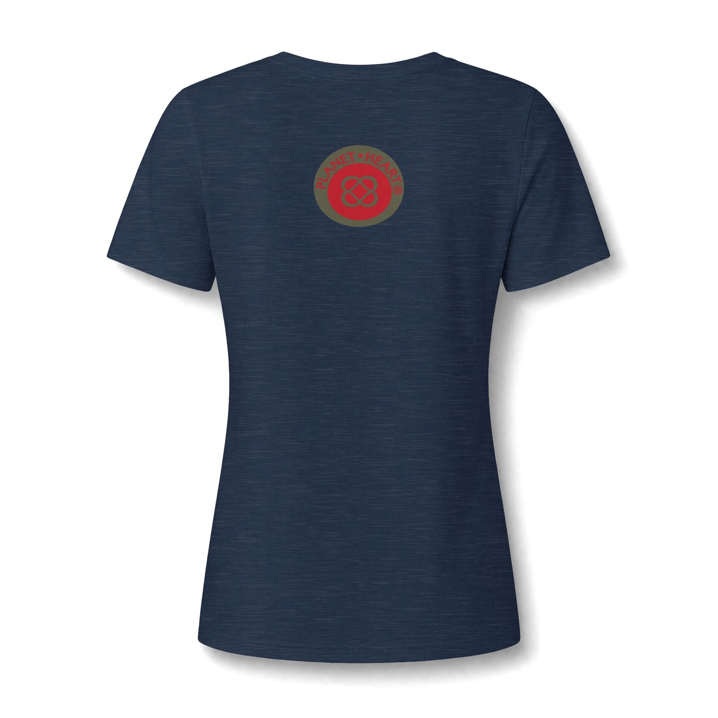 Women's V‑Neck Tee — Skeletal Lips Mandala