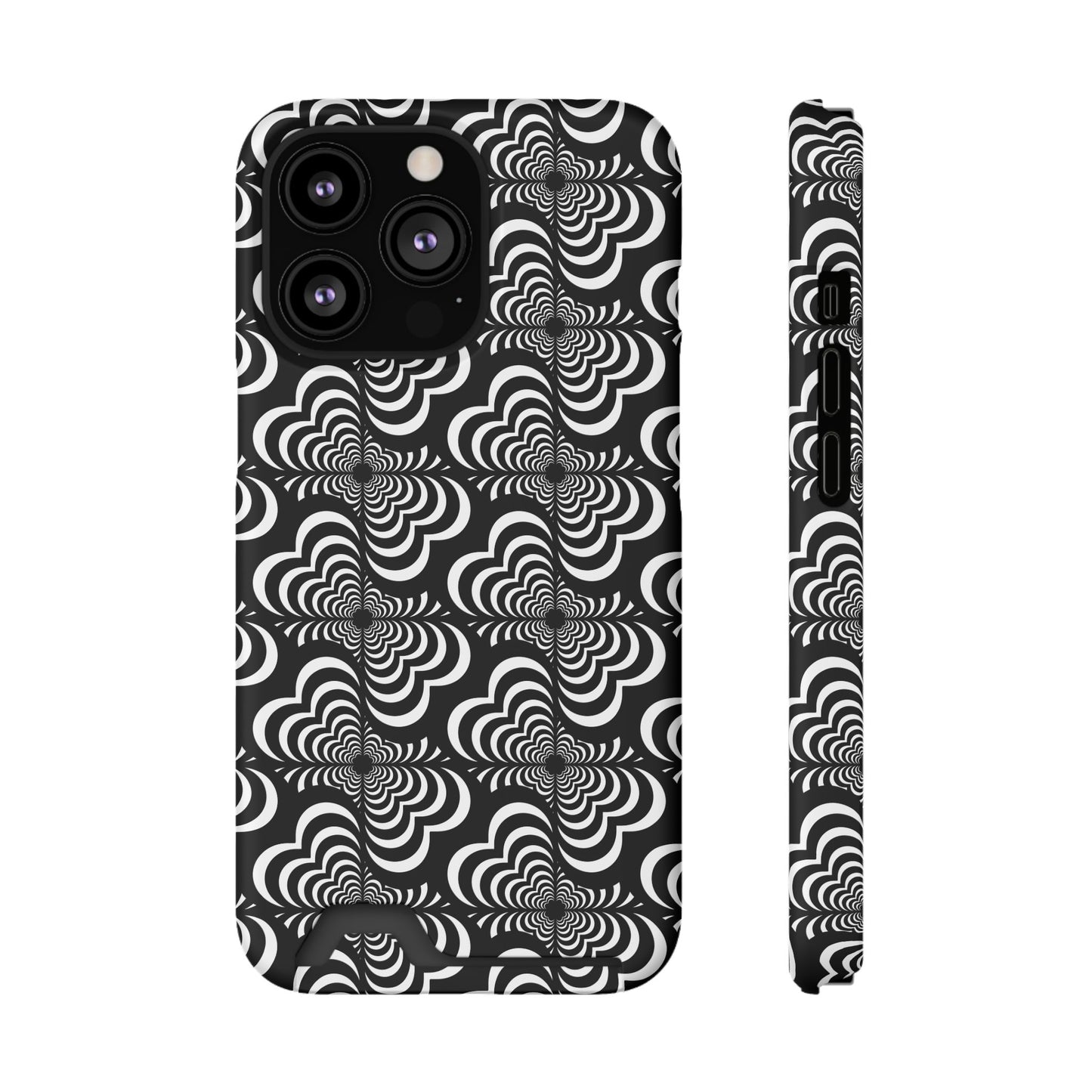 Zebra Love (TM) Black & White Phone Card Case — Slim Wallet Phone Case