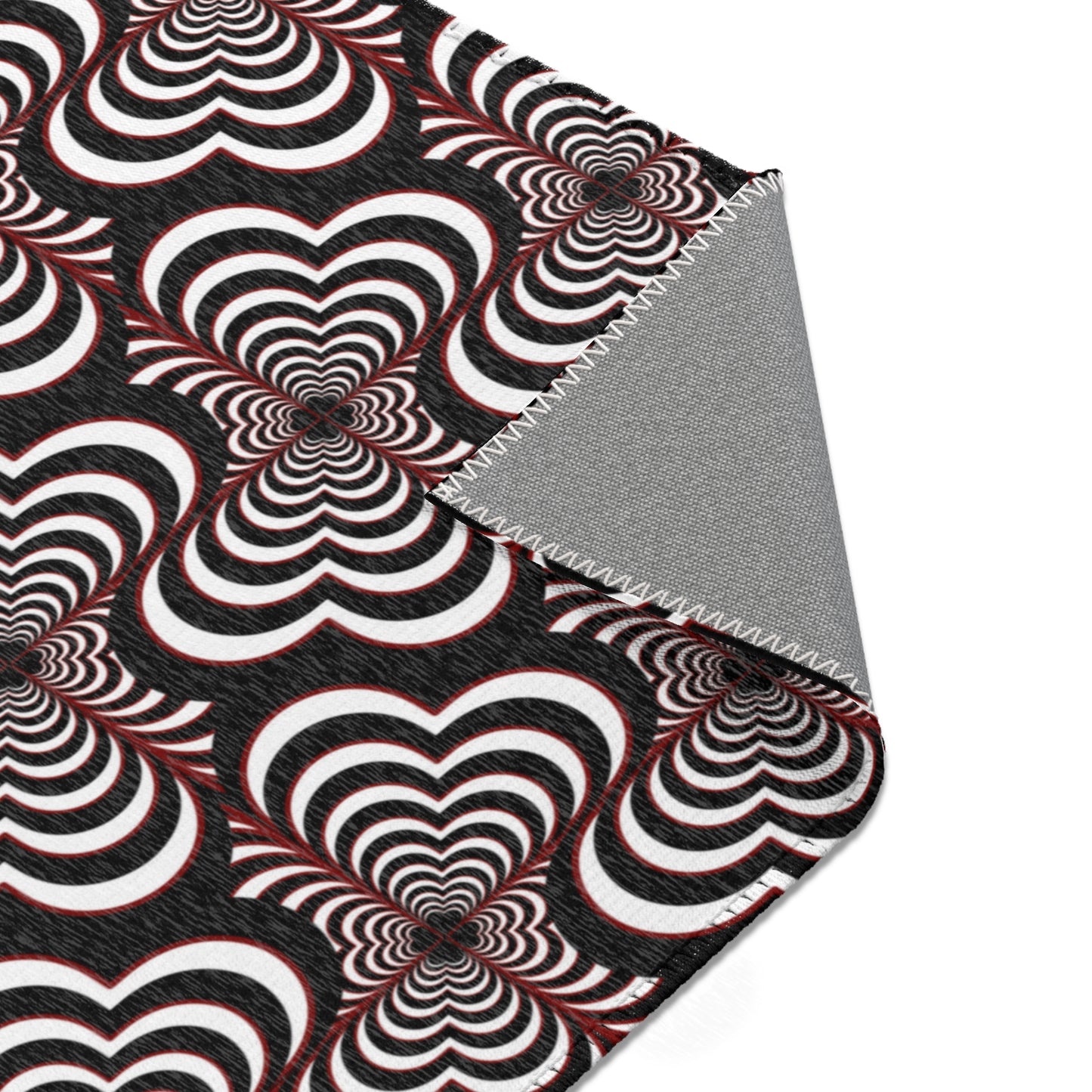 Zebra Love™ Area Rug — Black, White & Dark Red