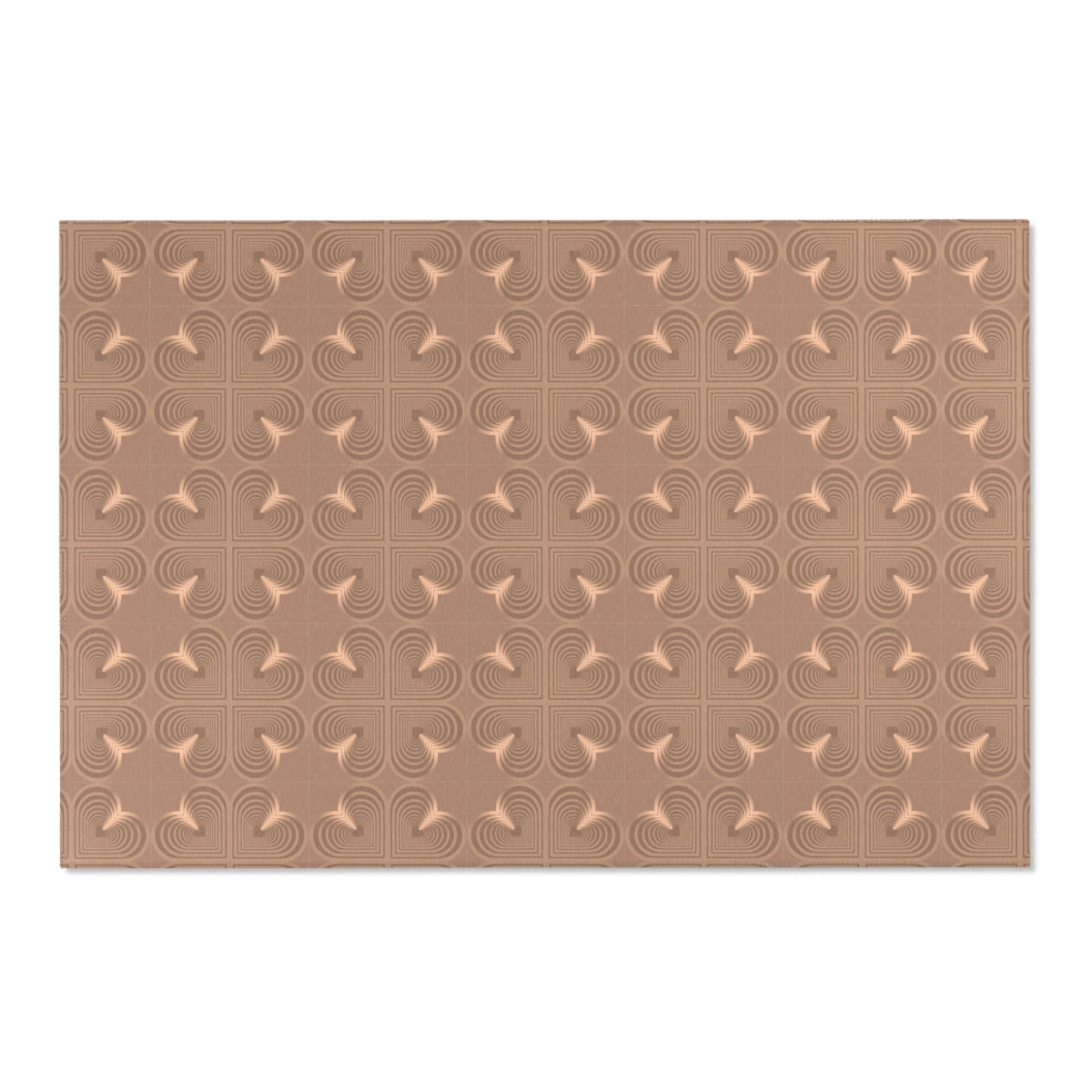 F2 Bullseye Area Rug — Warm Taupe Patterned Accent Rug for Living Room & Entryway