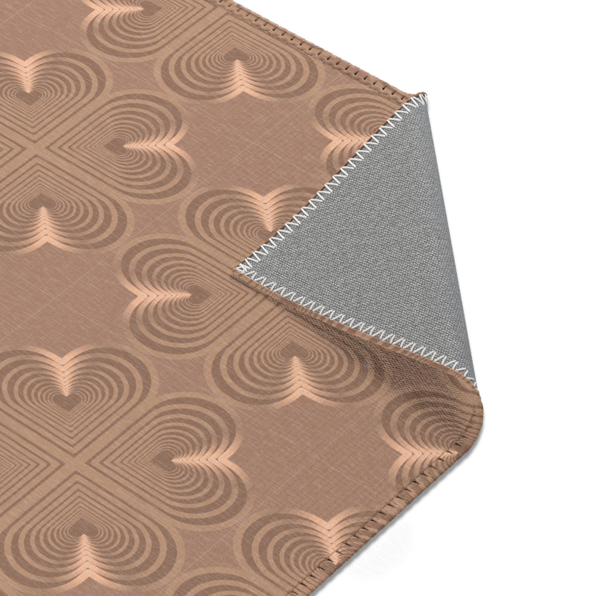 F2 Bullseye Area Rug — Warm Taupe Patterned Accent Rug for Living Room & Entryway