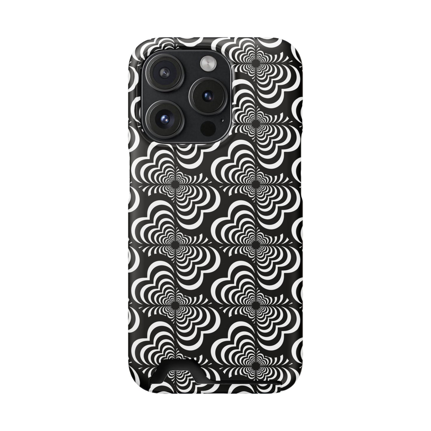 Zebra Love (TM) Black & White Phone Card Case — Slim Wallet Phone Case
