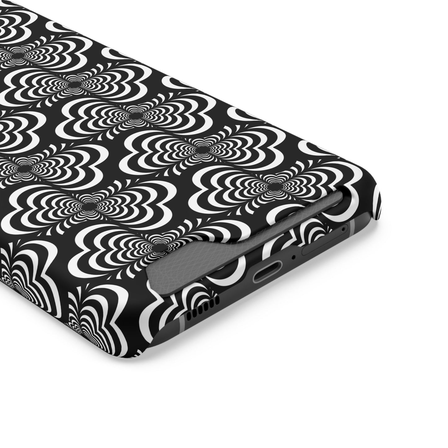Zebra Love (TM) Black & White Phone Card Case — Slim Wallet Phone Case