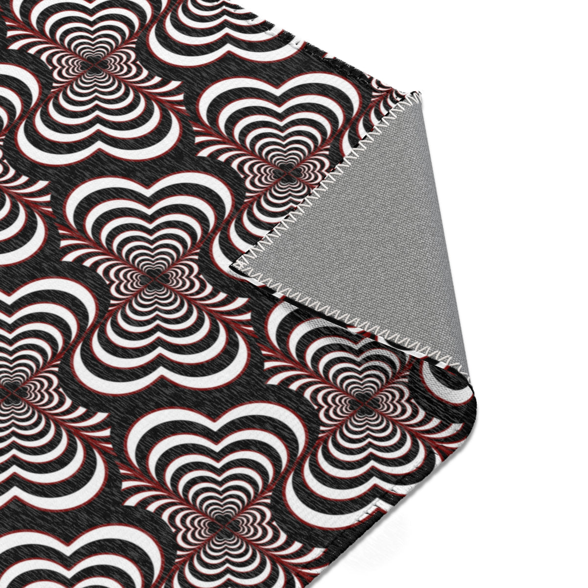 Zebra Love™ Area Rug — Black, White & Dark Red