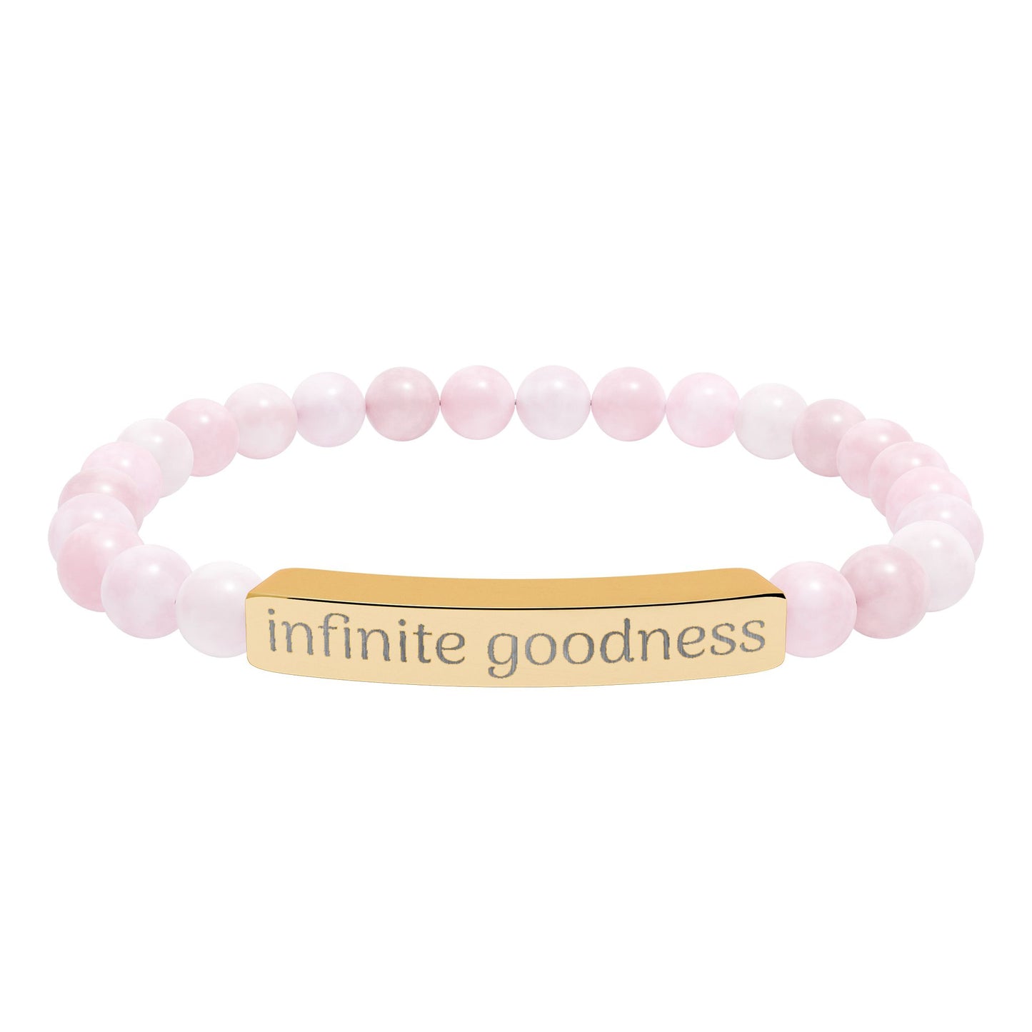 Infinite Goodness (TM) Copy of Natural Stone Stretch Bar Bracelet (Engraving)