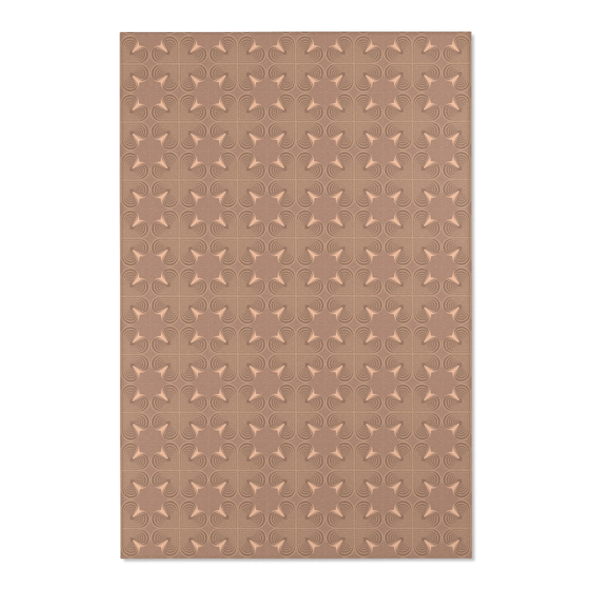 F2 Bullseye Area Rug — Warm Taupe Patterned Accent Rug for Living Room & Entryway