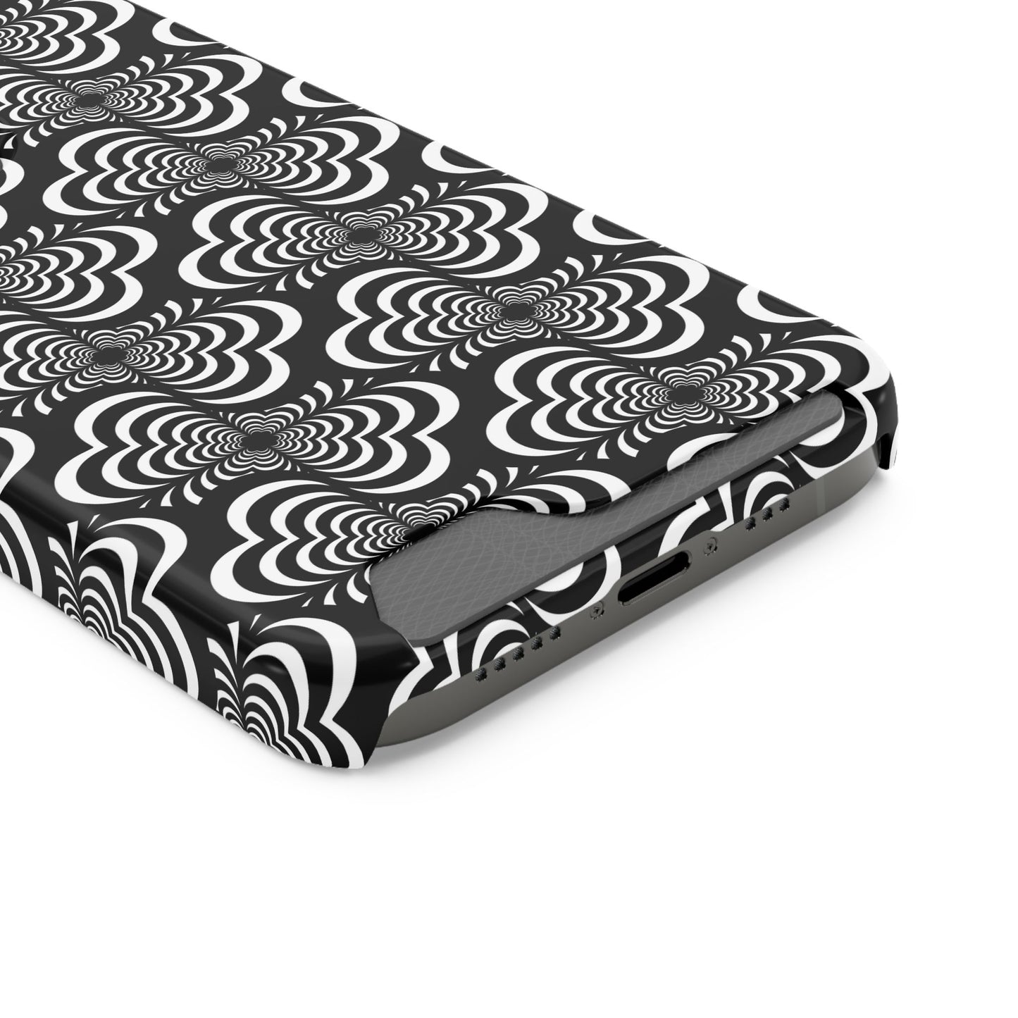 Zebra Love (TM) Black & White Phone Card Case — Slim Wallet Phone Case