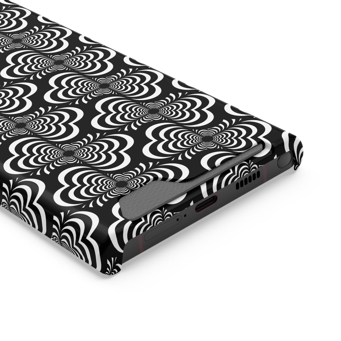 Zebra Love (TM) Black & White Phone Card Case — Slim Wallet Phone Case