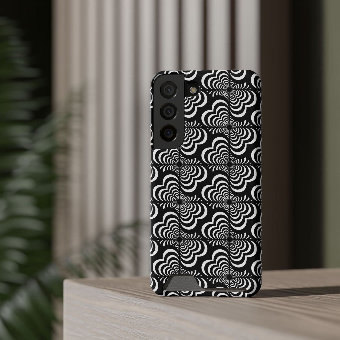 Zebra Love (TM) Black & White Phone Card Case — Slim Wallet Phone Case