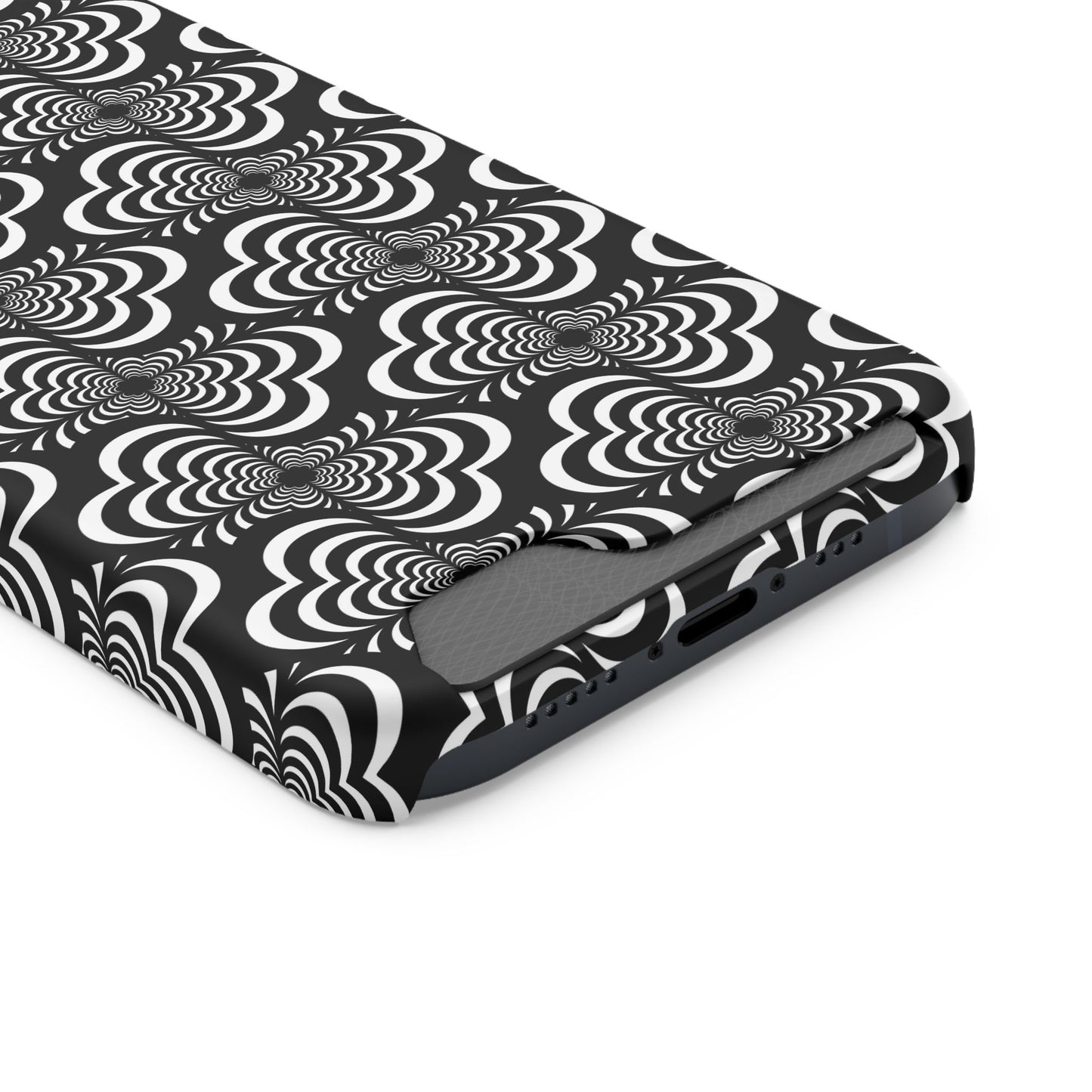 Zebra Love (TM) Black & White Phone Card Case — Slim Wallet Phone Case