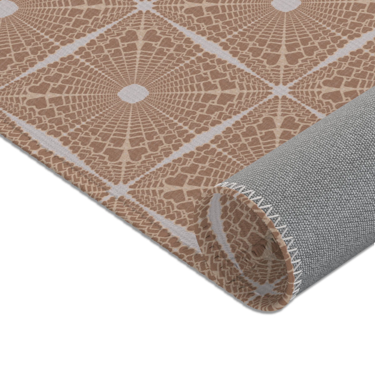 Heartburst Area Rug — Neutral Tan