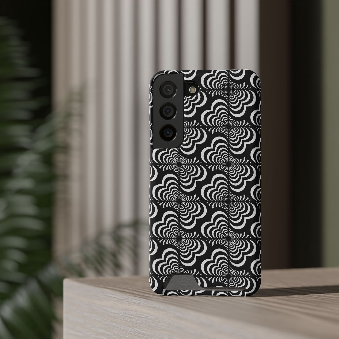 Zebra Love (TM) Black & White Phone Card Case — Slim Wallet Phone Case