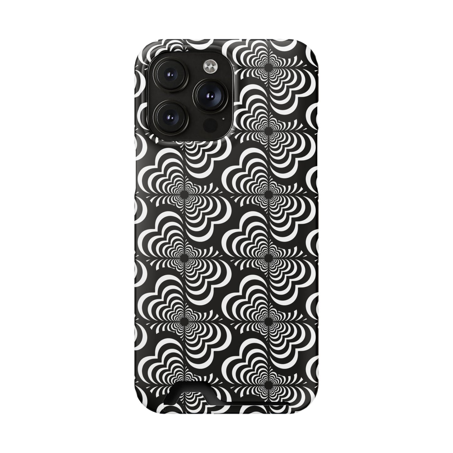 Zebra Love (TM) Black & White Phone Card Case — Slim Wallet Phone Case
