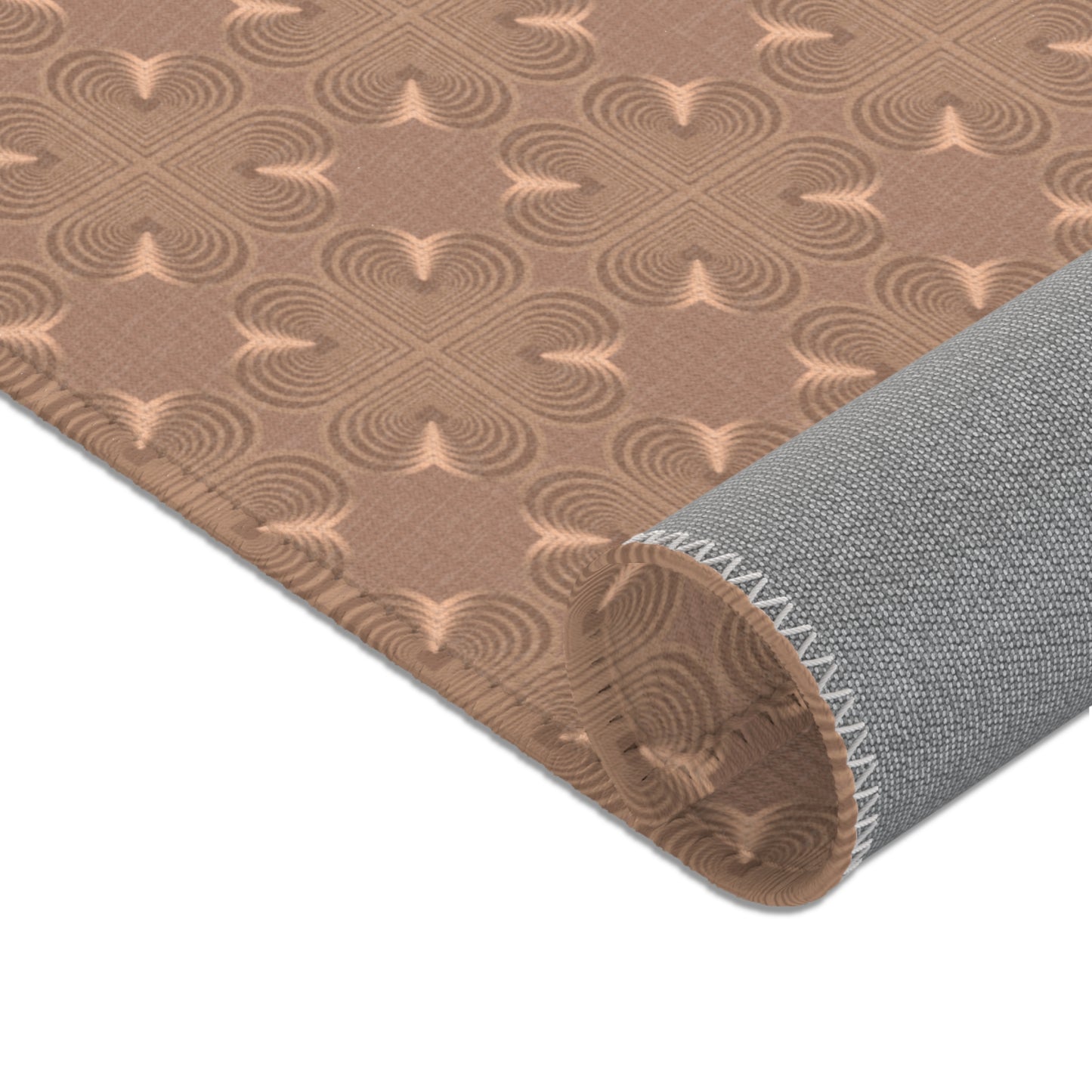 F2 Bullseye Area Rug — Warm Taupe Patterned Accent Rug for Living Room & Entryway