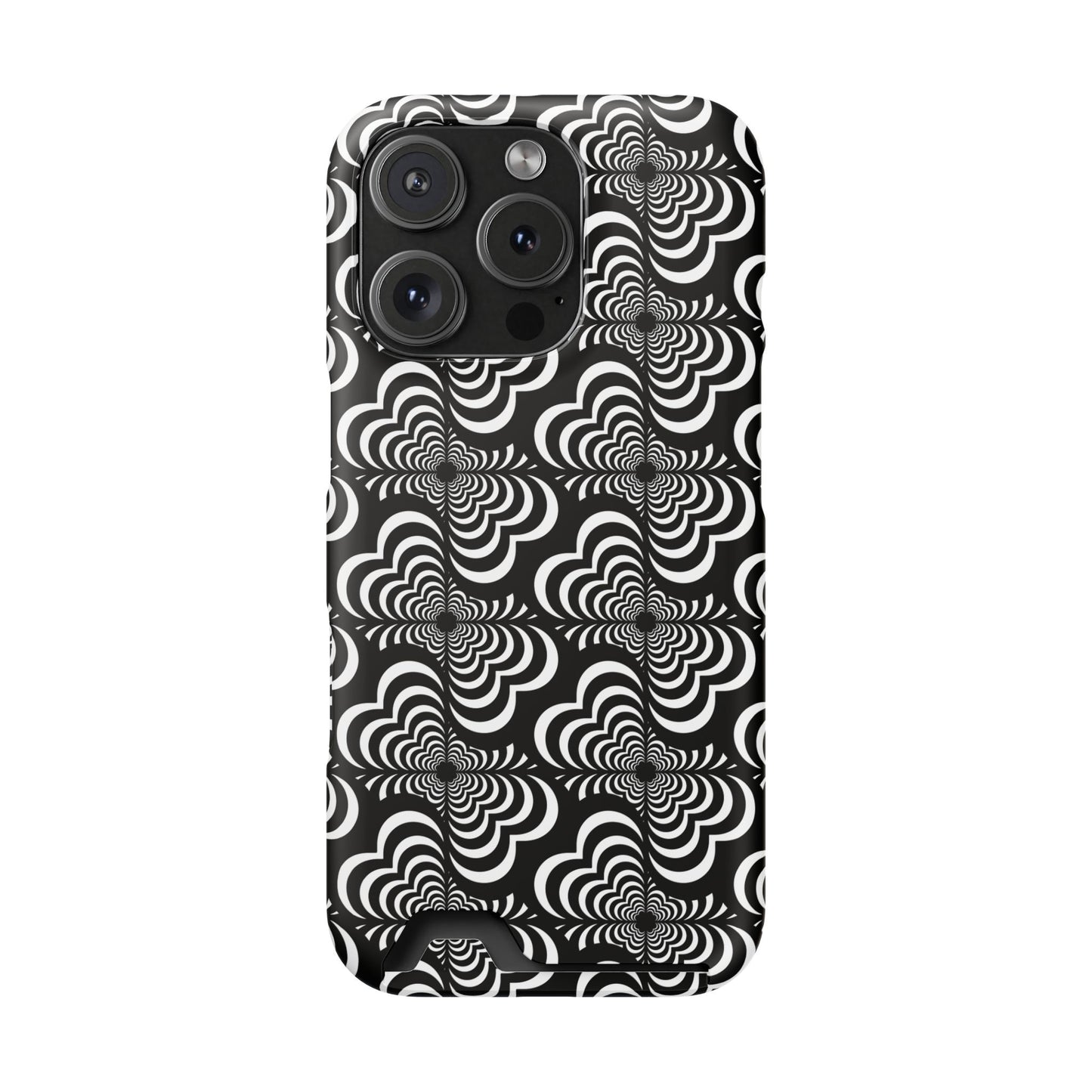 Zebra Love (TM) Black & White Phone Card Case — Slim Wallet Phone Case