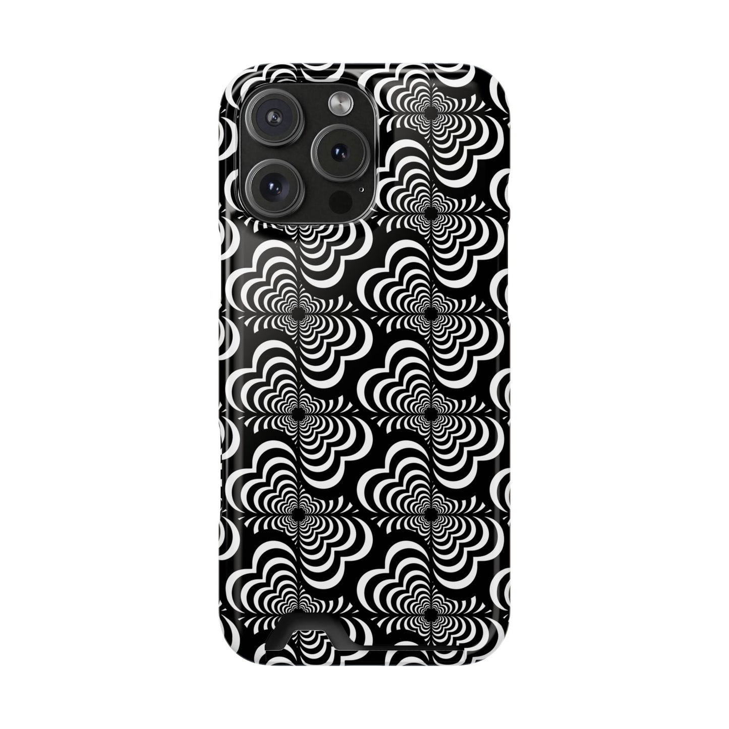 Zebra Love (TM) Black & White Phone Card Case — Slim Wallet Phone Case