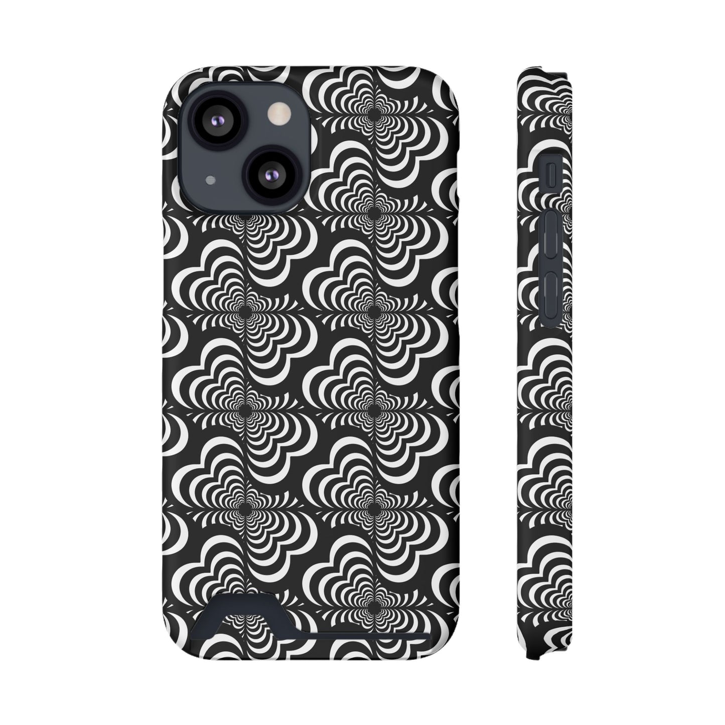 Zebra Love (TM) Black & White Phone Card Case — Slim Wallet Phone Case